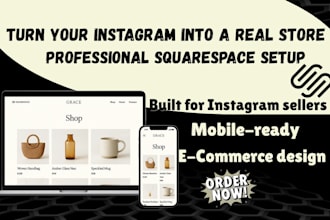 build a professional squarespace online store for instagram sellers
