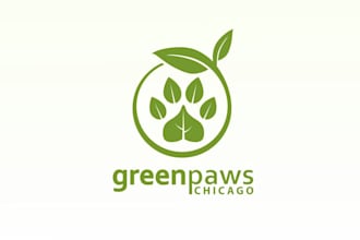 design awesome classic new logo for green paws chicago