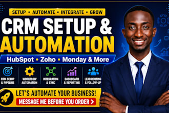 hubspot zapier zoho monday crm notion slack asana airtable dubsado automation