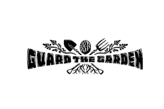 make classic organic fun logo for guard the garden