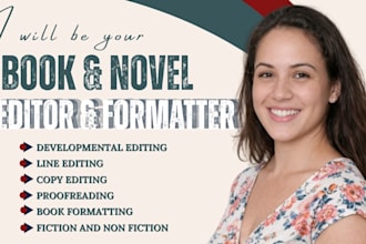 developmental line edit copy editing proofread format fiction nonfiction novel