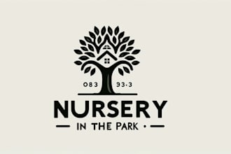 design modern nursery park logo with express delivery