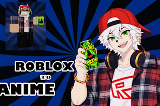 draw roblox, minecraft avatar anime pfp anime art illustration anime oc design