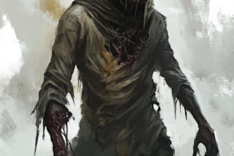 draw horror character illustration