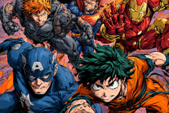 draw a superhero cartoon characters