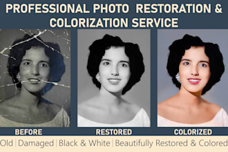 restore and colorize your old damaged photos professionally