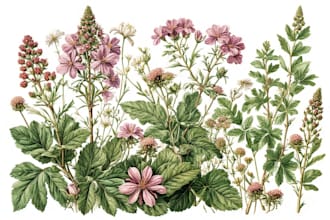 draw an unique botanical illustration