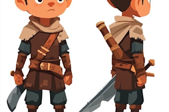 draw 2d game character or 2d game