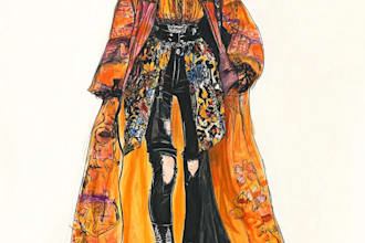 draw a fashion illustration or sketch