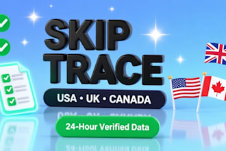 do skip tracing USA with verified phone numbers and emails