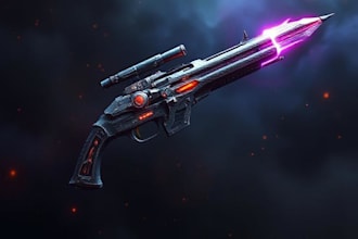 design unique weapons illustrations, assets and props for you