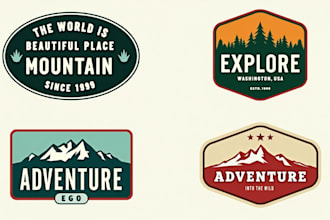 design awesome outdoor adventure logo  with express delivery