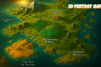 design a detailed fantasy or dnd map for your world or campaign