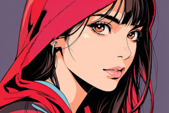 make detailed vector art portrait