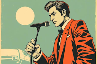 draw retro vintage illustration cartoon character