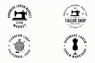 make an amazing sewing tailor logo design