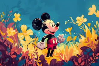 draw cartoon disney cartoon pop art portrait