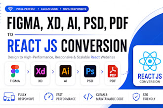 convert figma design to reactjs with bootstrap or tailwind