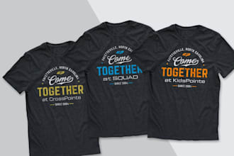 create a custom t shirt design or graphic t shirt design