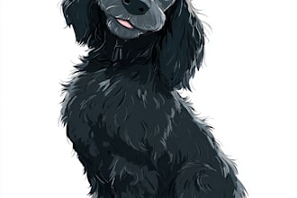 make a disney pets portrait illustration in disney style