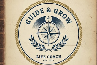 design a vintage life coach logo with timeless elegance