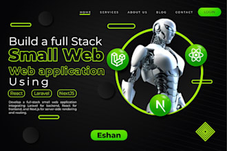 build a full stack small web application using laravel react and nextjs