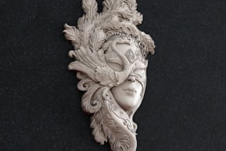 sculpt real image to pendant,stl bracelet design,gift ring model,3d cnc printing