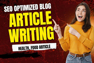 write SEO articles for food, fashion and travel blogs