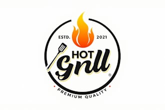 design outstanding grilled barbecue logo for your restaurant