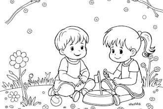 draw coloring pages for kids and children
