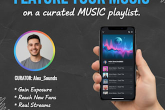 feature your music track on a curated music playlist