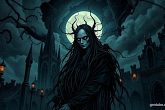 draw dark, gothic, fantasy or horror illustrations
