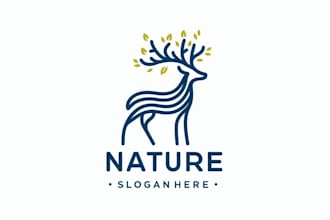 create modern deer logo design for your business