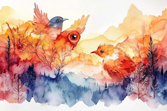paint watercolor illustration and watercolor art