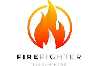 do fire logo with free revisions and vector file