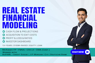 a real estate financial model with ROI and cash flow analysis
