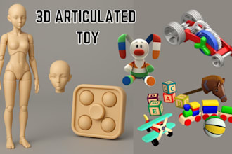 3d bjd articulated model, 3d bjd toy, 3d bjd, fidget toy, resin, bjd doll model