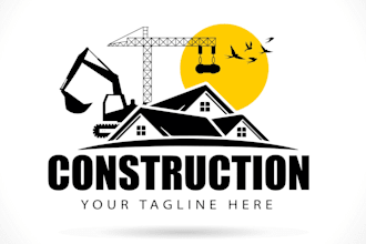 create beautiful construction logo design