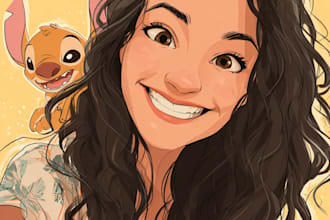 draw picture in disney cartoon style