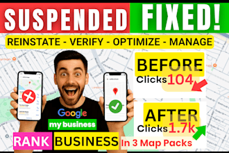 audit and reinstate gmb gbp suspension and boost website ranking with local SEO