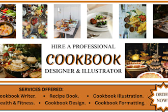 create a stunning cookbook  layout and cover design