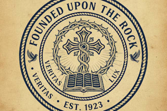 design a meaningful vintage christian logo for your brand