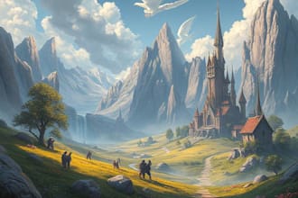 digitally paint fantasy landscape