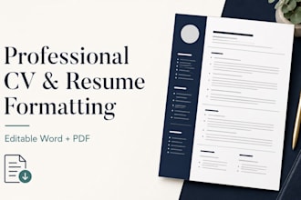 format and redesign your CV or resume professionally