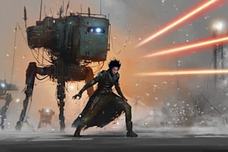 draw fantasy dnd party and character game concept art