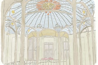 draw a digital architectural illustration