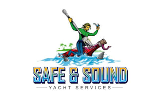 design top quality safe and captain service logo