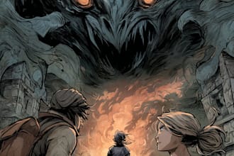 draw fantasy horror comic in cartoon style