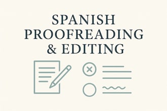expert spanish text editing and proofreading