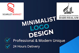 be create  a perfect minimalist logo designs